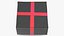 Gift Box with a Bow Black v3 3D
