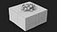 Gift Box with a Bow Black v3 3D
