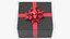 Gift Box with a Bow Black v3 3D