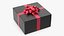Gift Box with a Bow Black v3 3D
