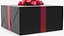 Gift Box with a Bow Black v3 3D