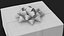 Gift Box with a Bow Black v3 3D