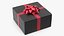 Gift Box with a Bow Black v3 3D