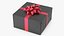 Gift Box with a Bow Black v3 3D