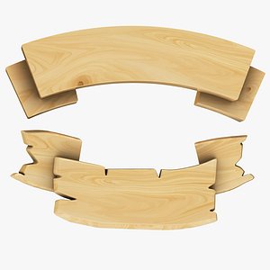 3D Cartoon Wooden Banner 2 in 1