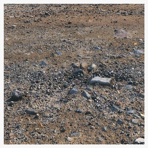 Ground material with stones 04 3D model