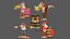 3D Donkey Kong Characters Collection
