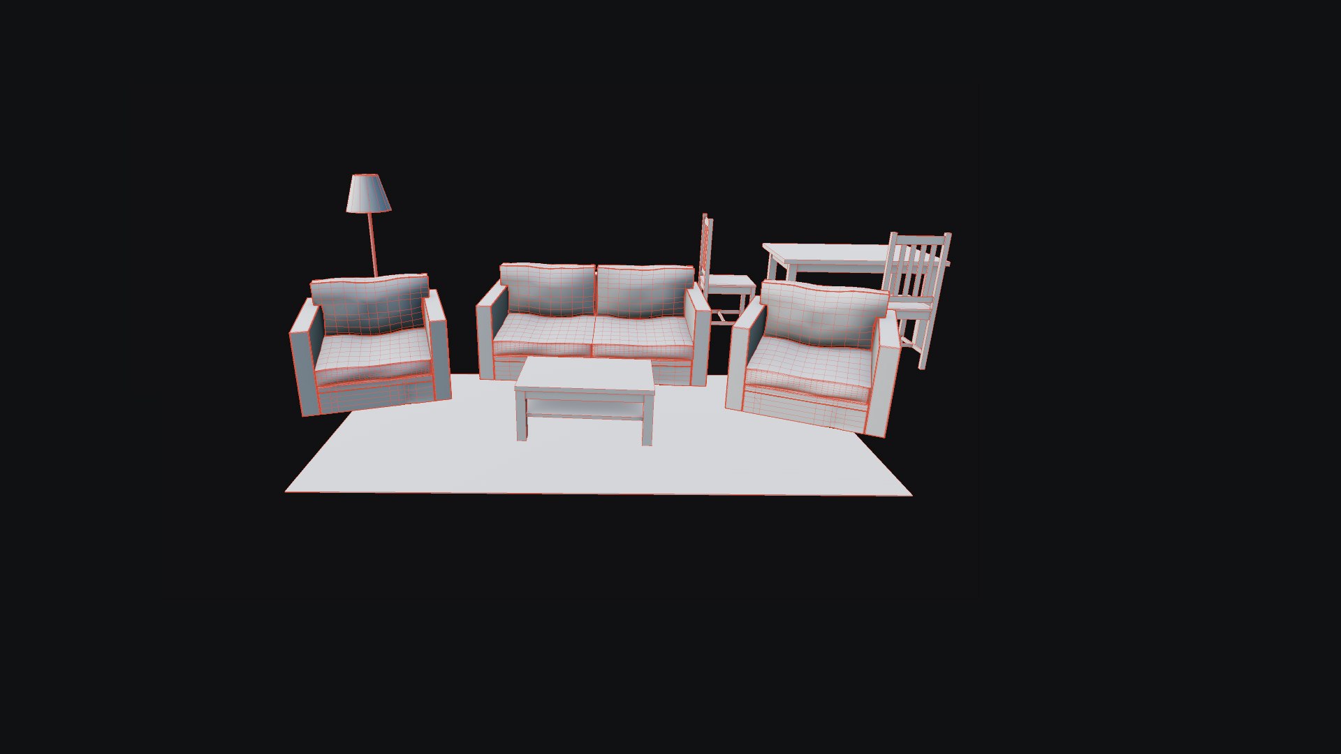 Old Living Furniture 3D Model - TurboSquid 1771094