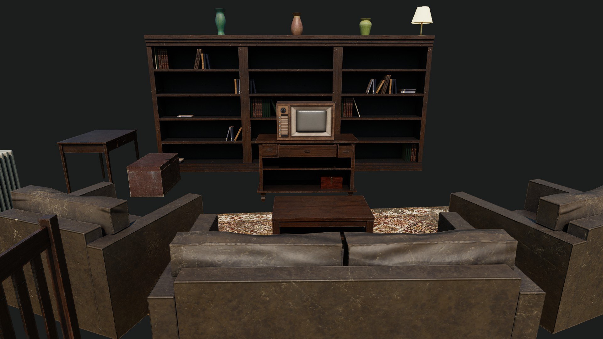 Old Living Furniture 3D Model - TurboSquid 1771094