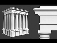 Roman Tuscan column entablement pedestal High/Low