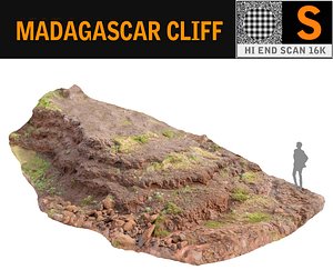 3D madagascar cliff rock model