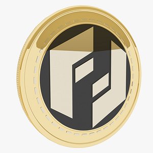 Fiii Cryptocurrency Gold Coin 3D model