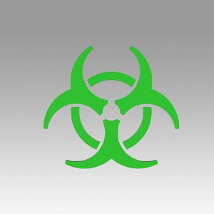 Biohazard symbol Signs green