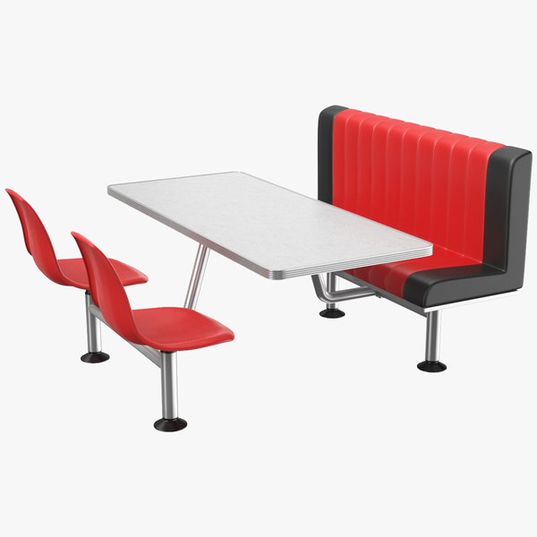 3D real restaurant table model