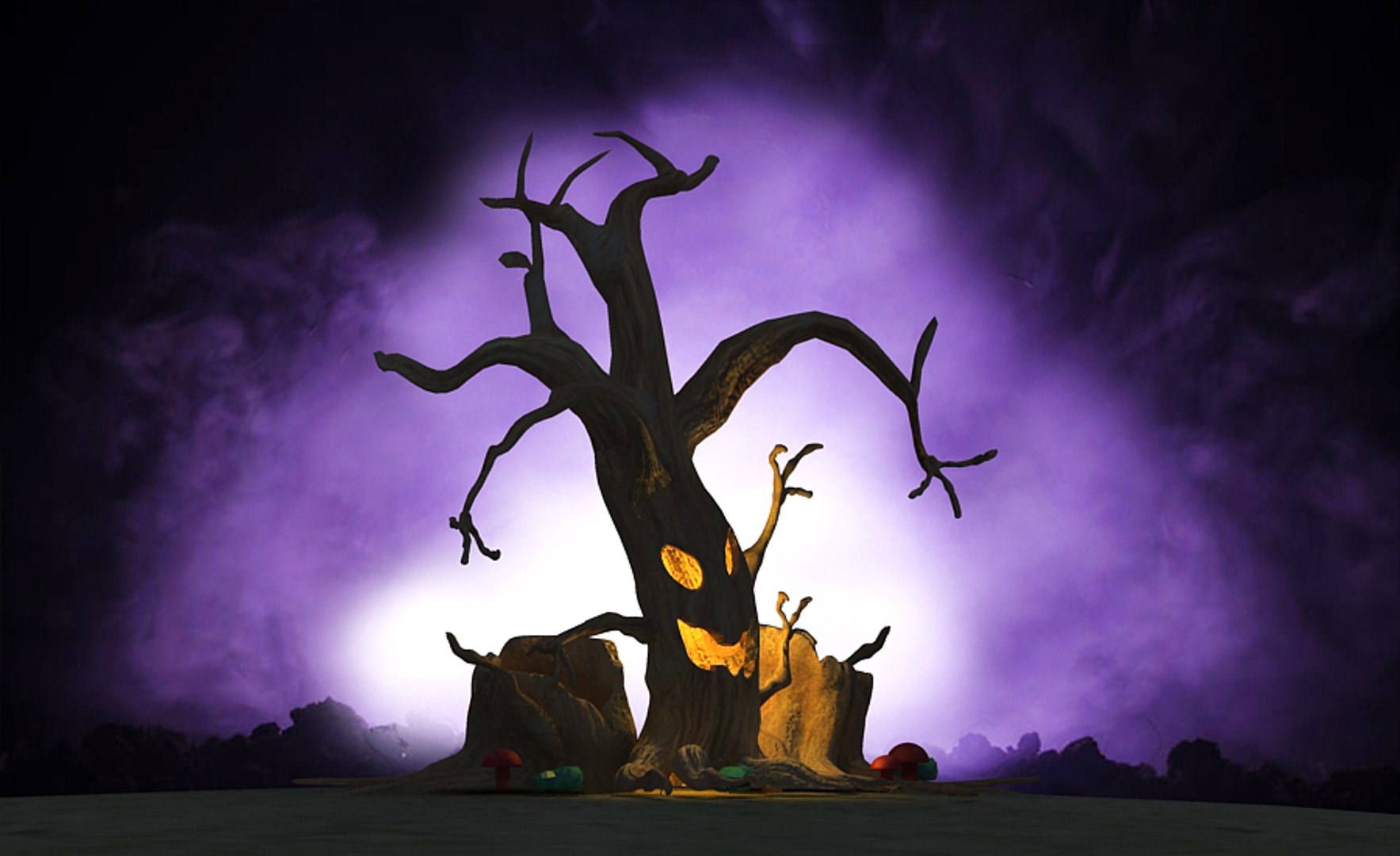 Halloween Tree Horrors Haunted House Model - TurboSquid 1581132