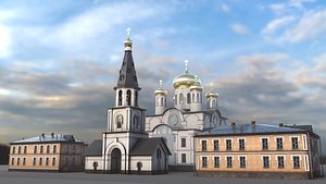 3D model complex cathedral religious