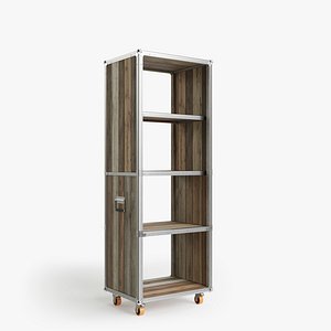 Vintage style Shelf Vertical with old wood material in Roadie collection by Karpenter