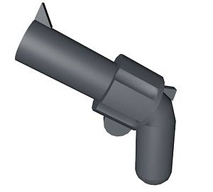 3d model lego revolver pistol