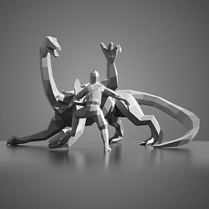 3D snake gorinich warrior model