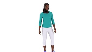 Hijab Woman 3D model