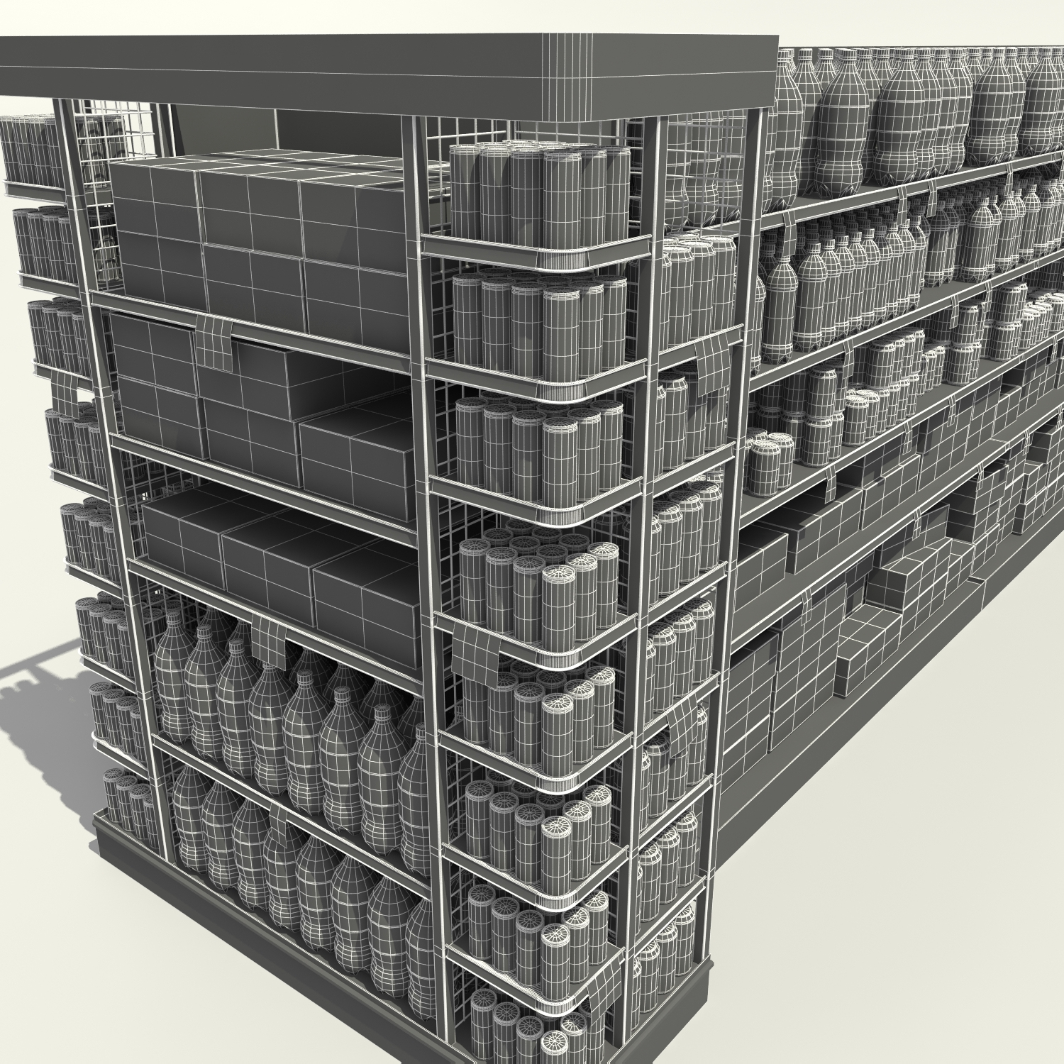 x grocery store shelf