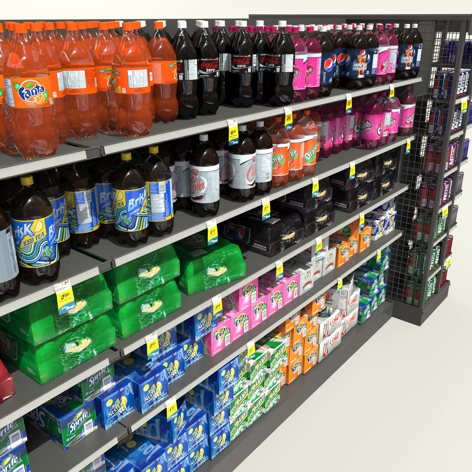 x grocery store shelf