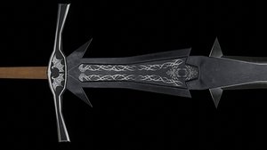 Dragon Two-handed Sword Game Ready Model PBR Textures 4K