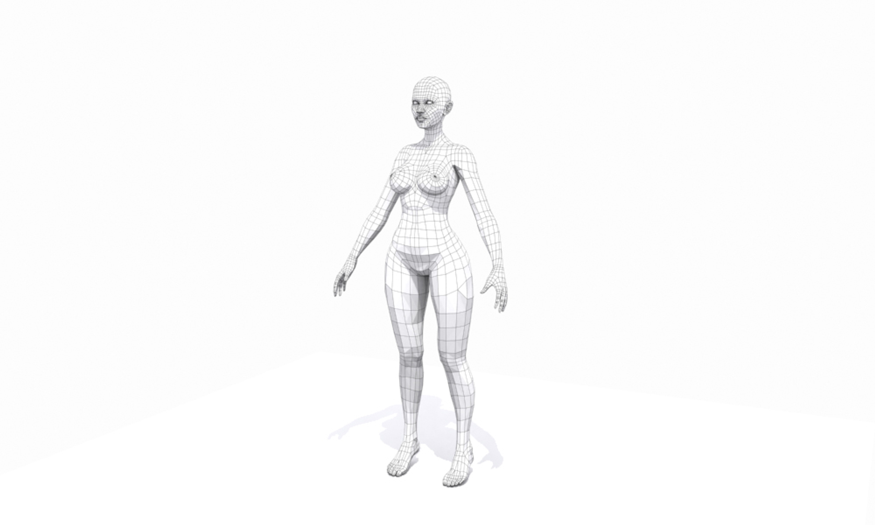 Generic Female Base Mesh Human Max