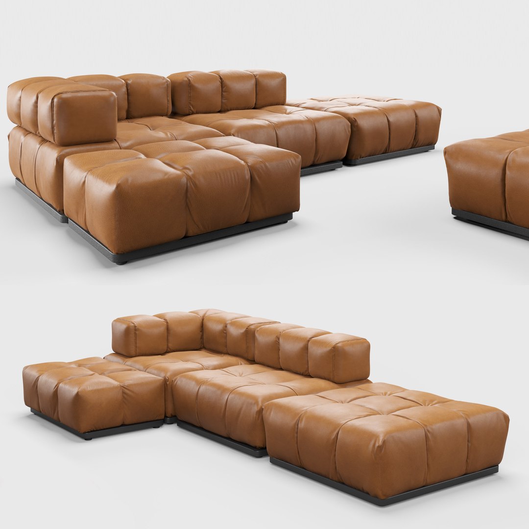 3D Model B B Italia Sofa - TurboSquid 1814841