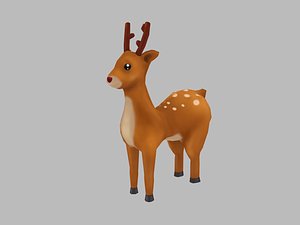 deer cartoon 3D model