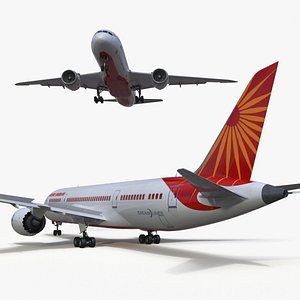 Air India Boeing 787-8 Dreamliner Aircraft Rigged model