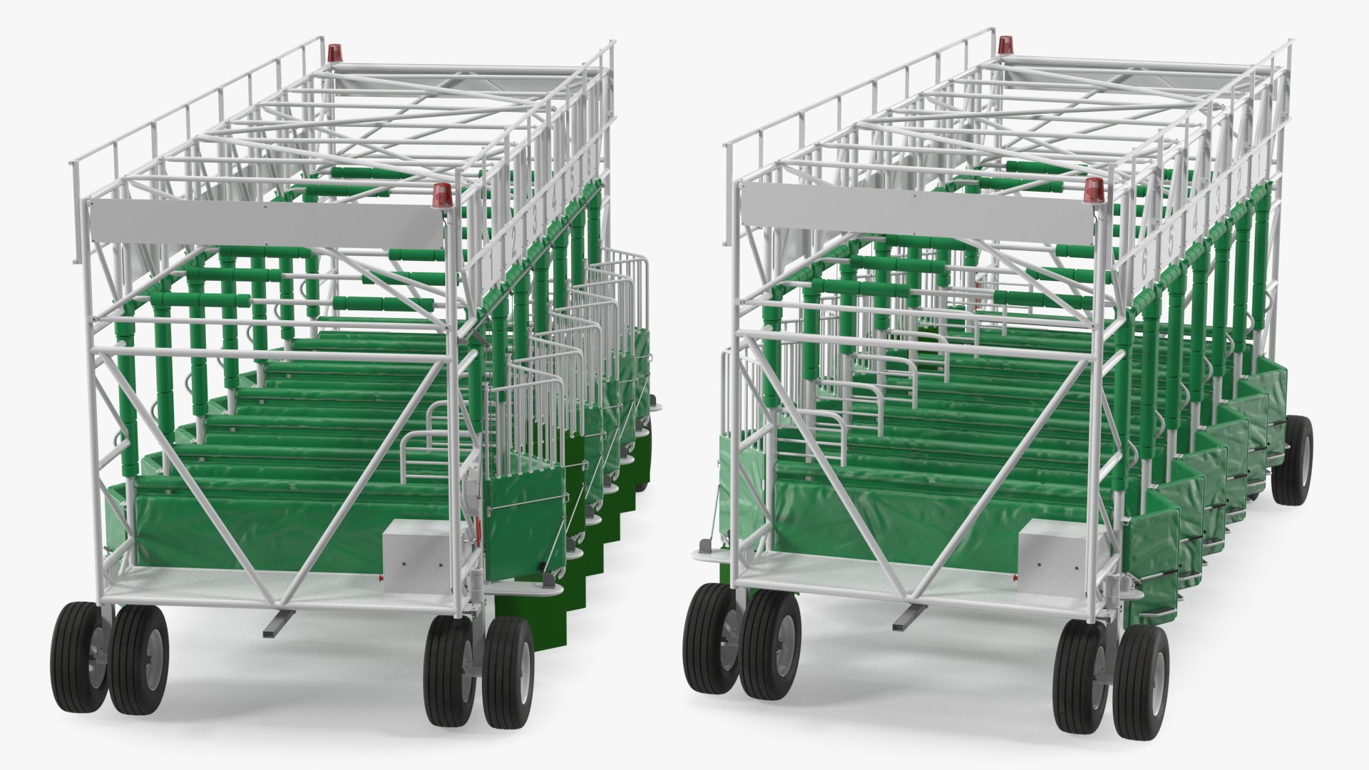 Starting Gates For Horse Racing 6 Stalls 3D Model - TurboSquid 2029395