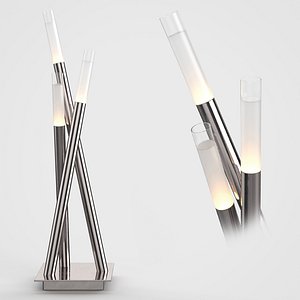 3D Icicle Contemporary Chrome Table Lamp