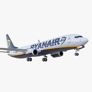 Boeing 737-900 ER Ryanair with Cabin 3D Model