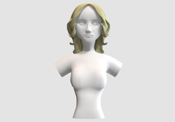 Wavy Female Hairstyle - 3D Model by nickianimations