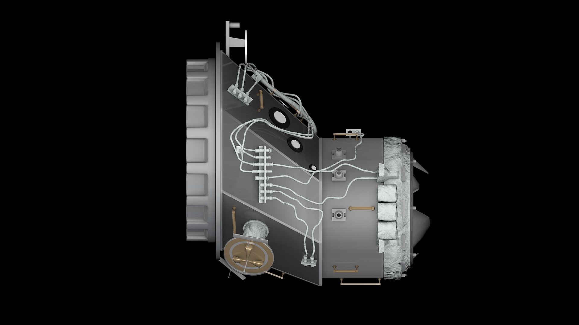 Iss Pressurized Mating Adapter 3d Model