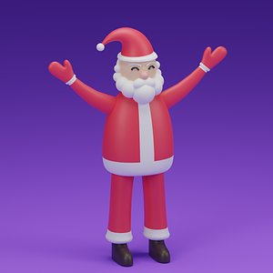 3D model Cartoon Santa Claus