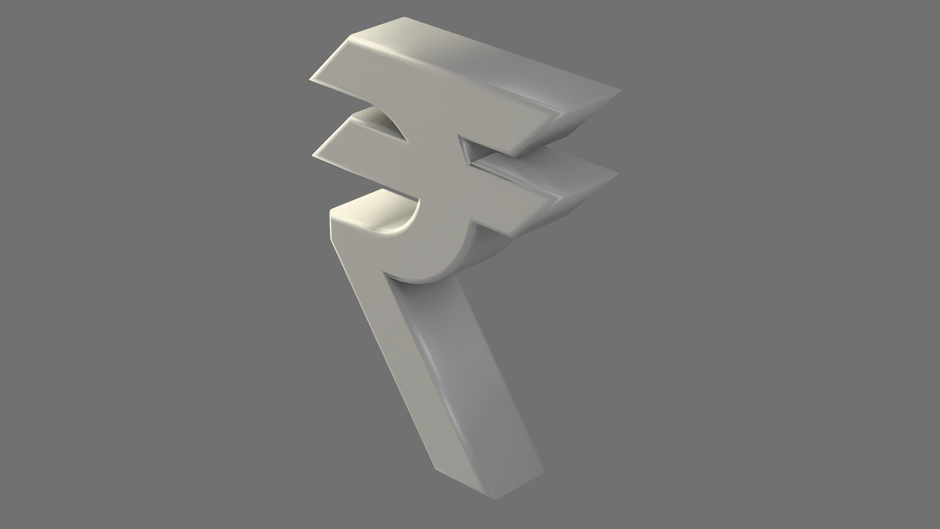 3D Currency Rupee 3d Symbol - TurboSquid 2561089