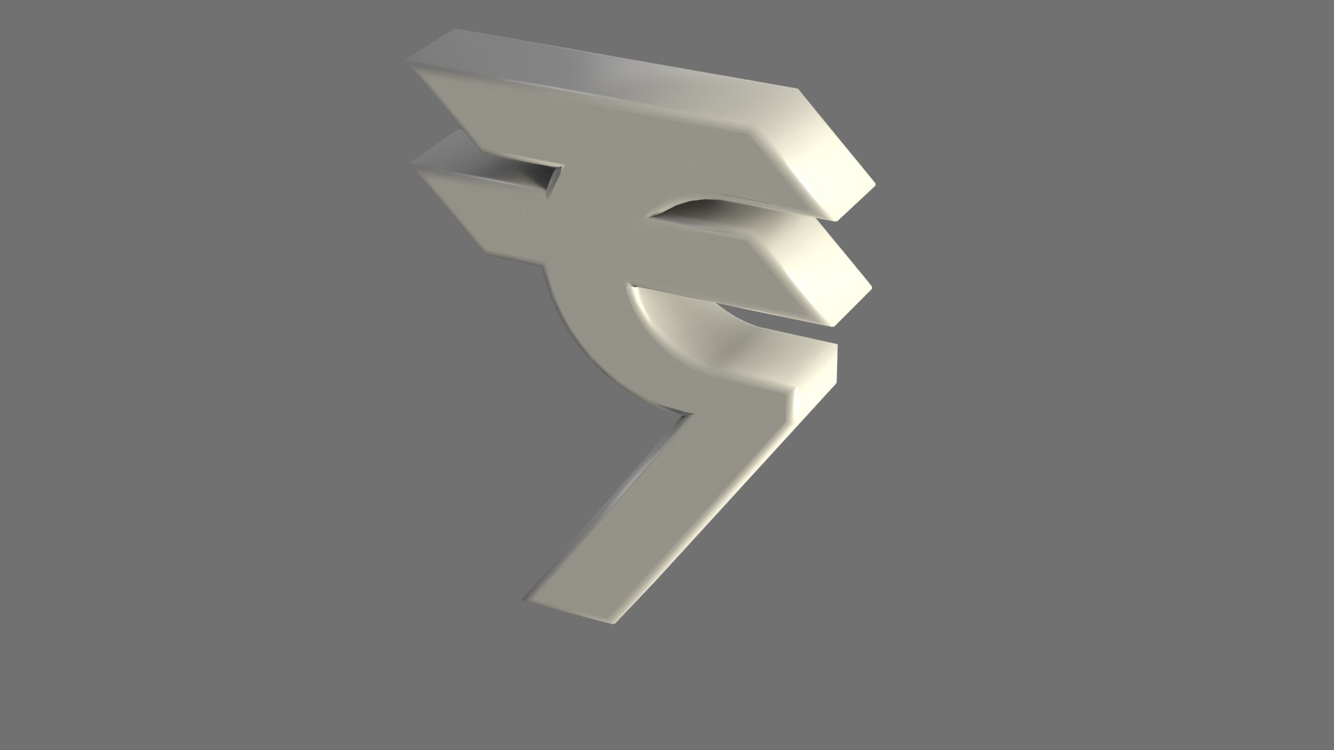 3D Currency Rupee 3d Symbol - TurboSquid 2561089