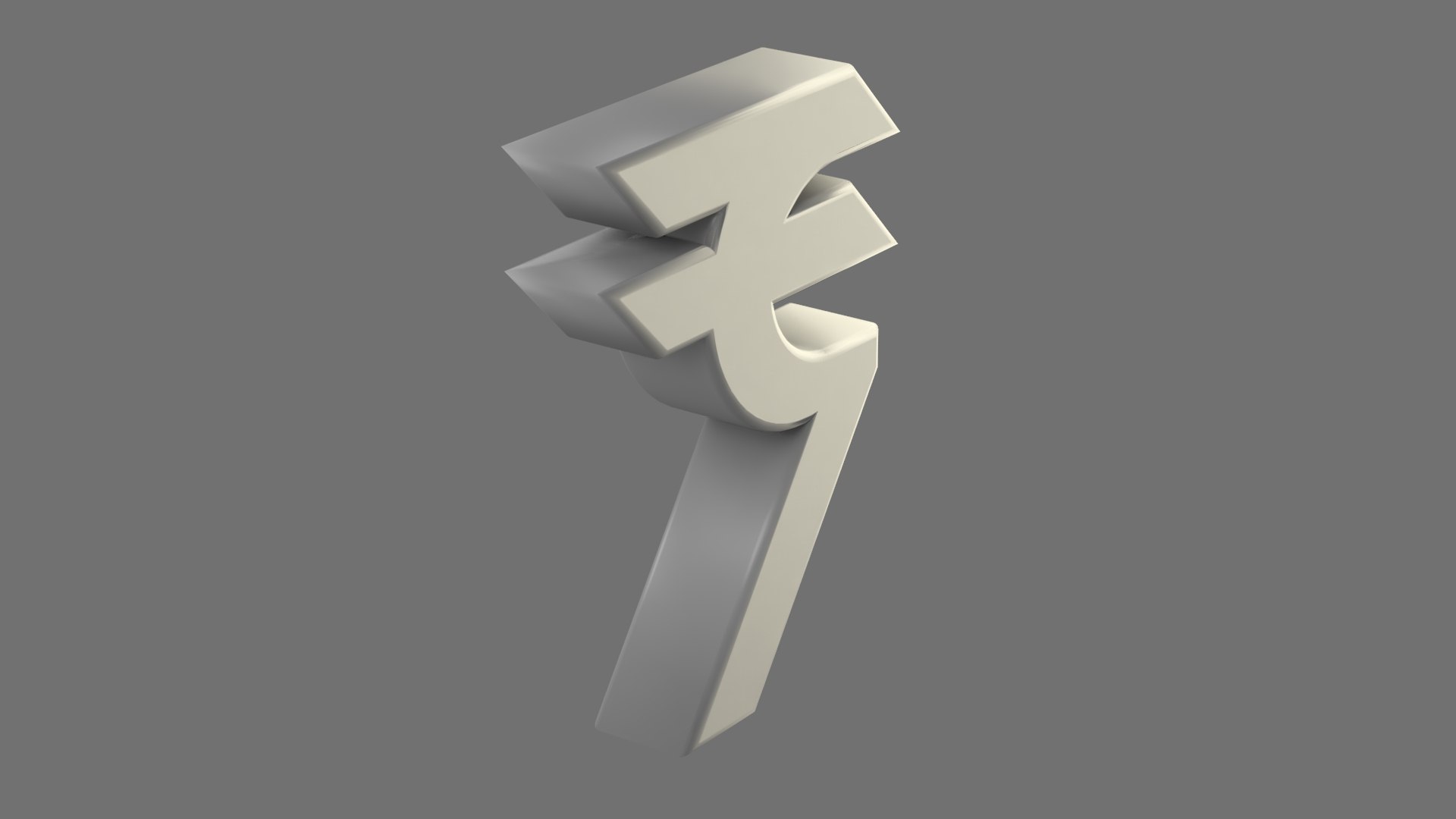 3D Currency Rupee 3d Symbol - TurboSquid 2561089