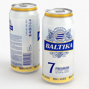 3D Beer Can Baltika 7 Premium Export Lager 900ml 2022