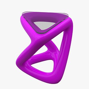 3D model Twisted Columns Table 01 Triple