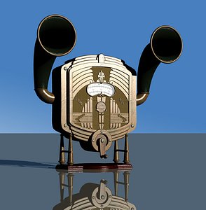 3D model Victorian Steampunk Corset Stylized for Anime VR / AR / low-poly