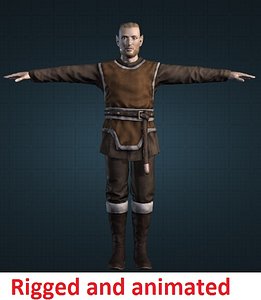Male Elf Rigged and animated