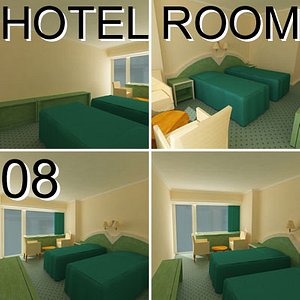 3d hotel guest room 08