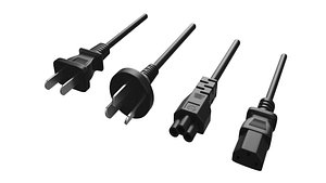 3D Four types of plugs