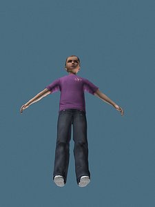 12 years old girl (low poly)