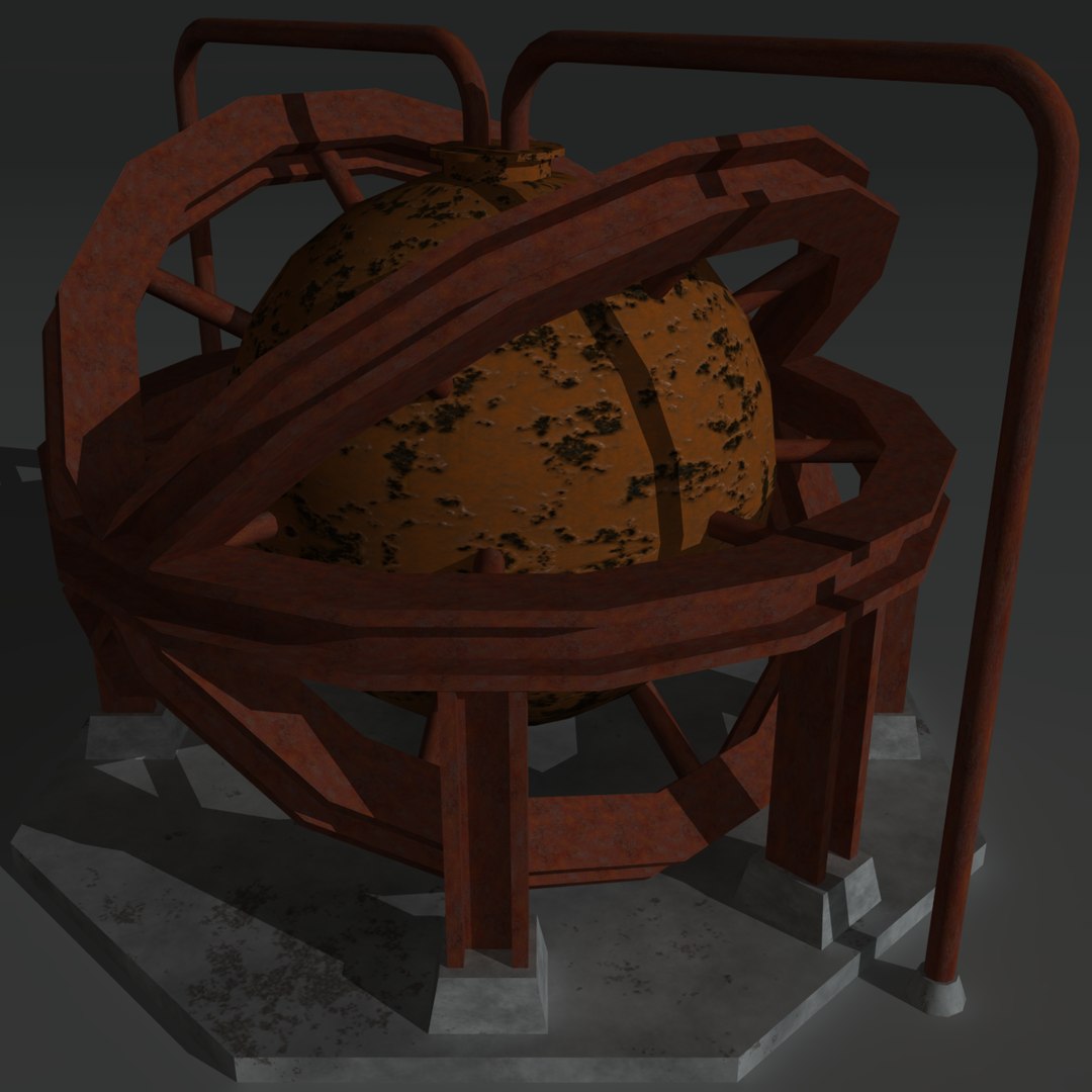 Industrial Cracking Sphere 3d Model