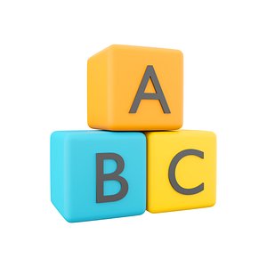 3d ABC blocks