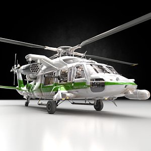 UH-60 Helicopter Support Heli with Guns